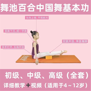 2021舞池百合中国舞少儿基本功教材初中高级教学讲解训练教程视频