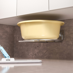 洗脸盆收纳架子置物架浴室柜下免打孔脸盆挂钩厕所挂盆神器