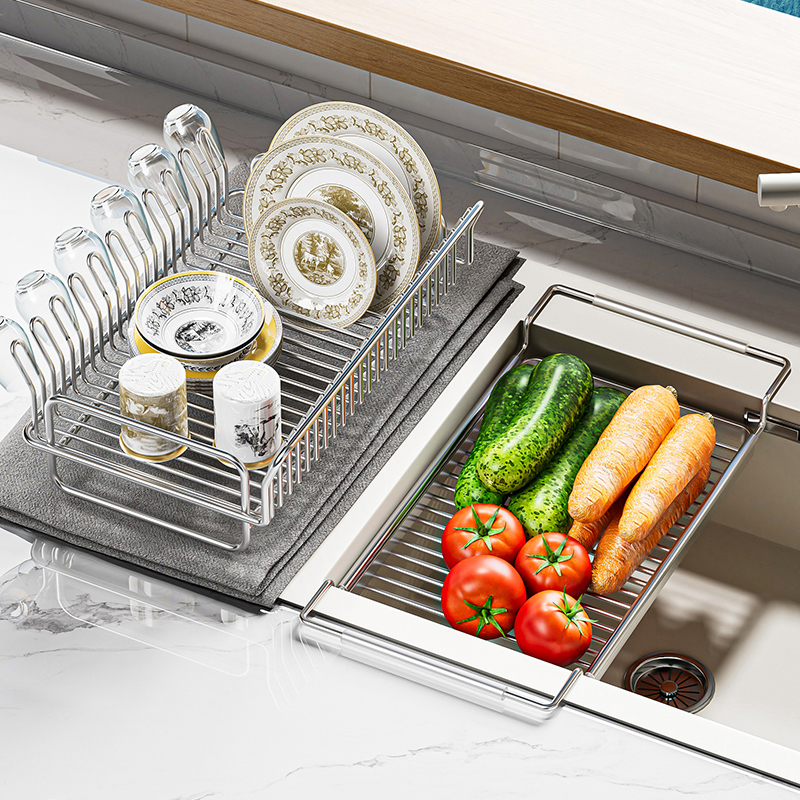 厨房水槽置物架多功能碗碟沥水架