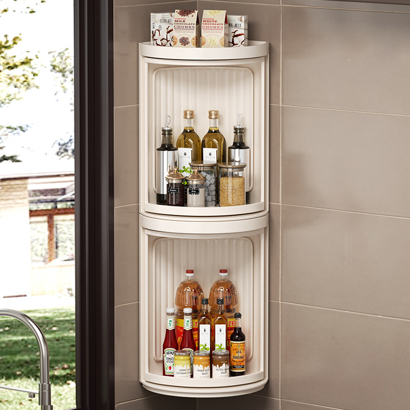 厨房专用可旋转置物架转角360度调味料调料品壁挂免打孔收纳,厨房/烹饪用具,调料置物架,淘宝优惠券,粉丝福利购,淘宝优惠卷
