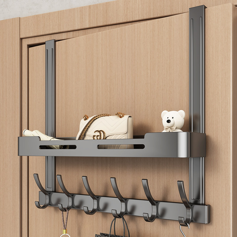 门后置物架门后挂衣架不伤门双层门挂架免打孔收纳架卧室门后挂钩,收纳整理,挂门置物架,淘宝优惠券,粉丝福利购,淘宝优惠卷