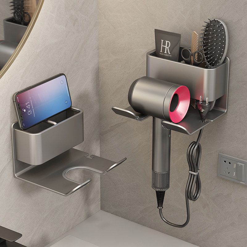 卫生间吹风机置物架子免打孔浴室洗漱台电风筒收纳神器支架壁挂架,家庭/个人清洁工具,浴室角架/置物架,淘宝优惠券,粉丝福利购,淘宝优惠卷
