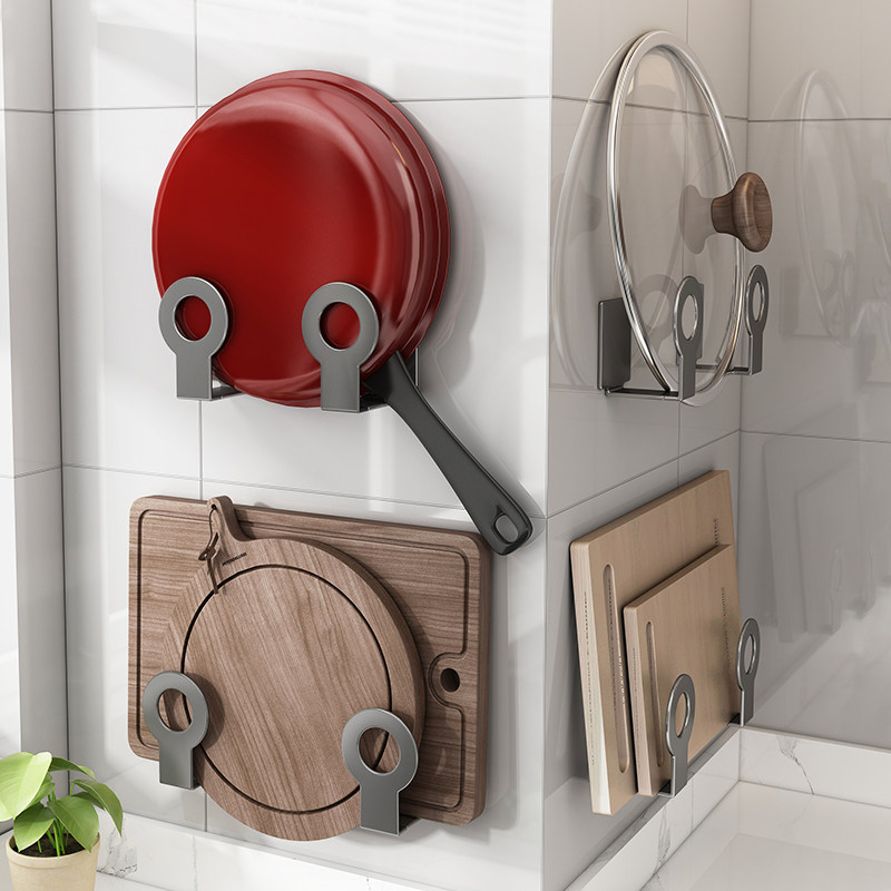 厨房锅盖架子砧板置物架壁挂式放菜板的放置神器案板粘板收纳支架