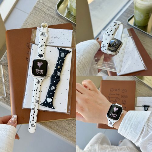 iwatch11小熊波点小蛮腰硅胶表带