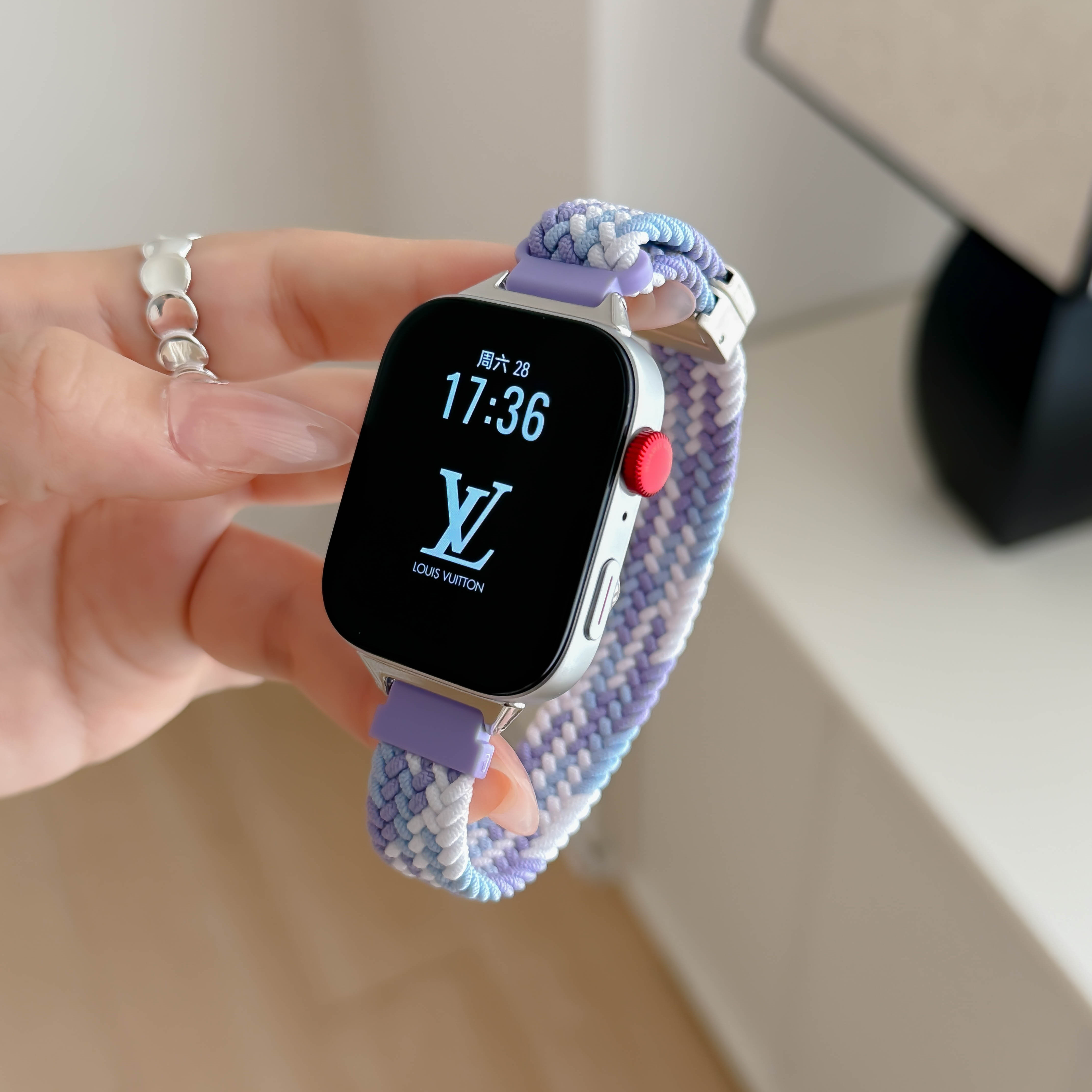 适用华为watchfit3表带fit4编织磁吸扣watch4手表带尼龙编织小蛮腰设计透气fit2腕带男女款手环配件男女夏