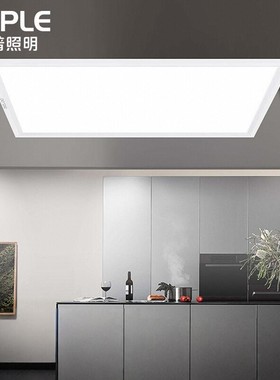 欧普照明集成吊顶led平板灯吸顶厨房灯嵌入式卫生间方灯30x30x60