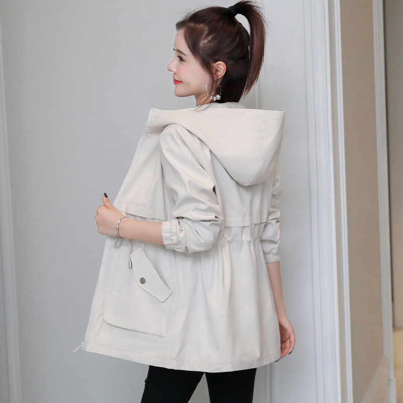 风衣女中长款2020春季新款韩版收腰春秋小个子女士二八月大衣外套
