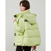 时尚 今年流行新款 魔术贴潮牌炸街羽绒服女欧洲站韩版 面包服外套冬