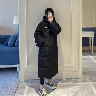 宽松中戏艺考白鸭绒爆款 韩版 外套 过膝2025冬季 羽绒服女加厚中长款