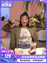 时尚 潮 学生西服休闲chi小西装 ins格子外套女秋季 蝶兰弋韩版 2019款