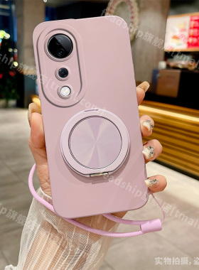 【天使眼】适用vivos20手机壳s30promini/s19/s18/s17/s16/s15/s12/s10/s9防摔软软液态硅胶360旋转肤感支架