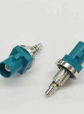 车载蓝色FAKRA公头Z型接线GPS天线连接器SMB接头-1.5接RG174RG316