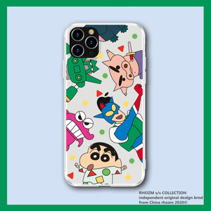 可爱蜡笔小新适用iPhone12手机壳11promax超人苹果8透明xr防摔套7
