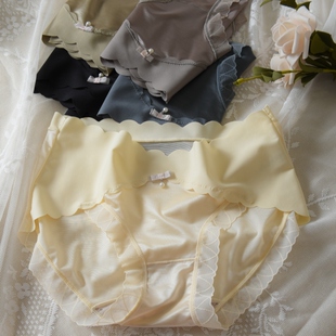 轻奢丝绸缎面内裤女无痕抗菌底裆高弹力大码质感韵味顺滑三角裤