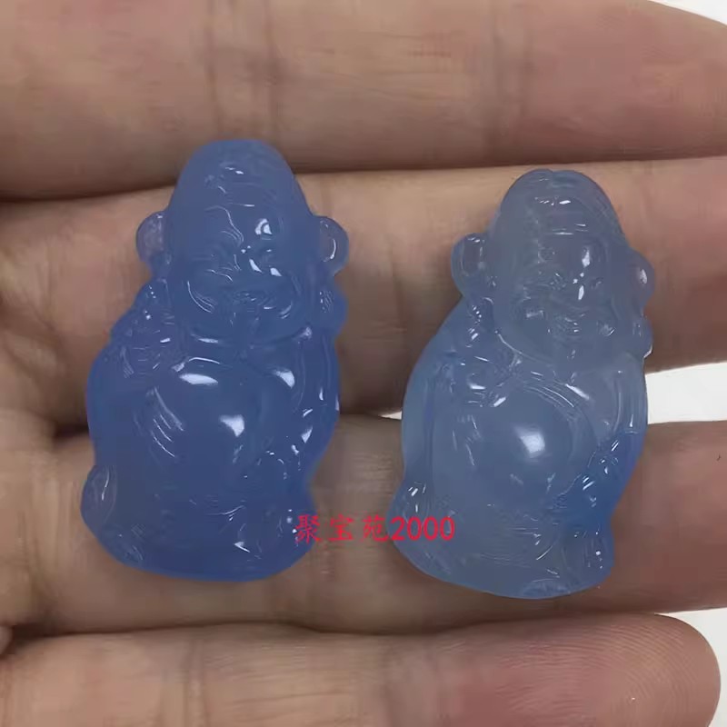 天然玉髓财神挂坠钥匙扣礼物冰种玛瑙财神爷吊坠招财纳福迎财挂件