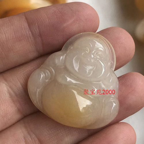 天然云南俏色黄玉大肚佛玉佩玉石笑佛挂件平安佛黄龙玉弥勒佛吊坠