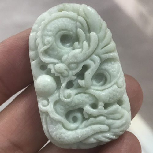 十二生肖龙玉佩男女招财旺财挂件天然陕西蓝田玉游龙戏珠吊坠玉石