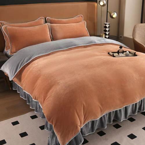 【送运费险】A类牛奶绒四件套 双人款保暖一秒速热