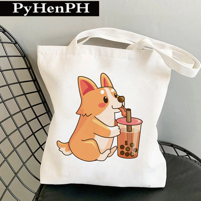 CorgiBoba柯基奶茶帆布包