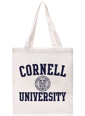 Cornell University帆布包康奈尔大学纪念品单肩手提帆布袋大容量