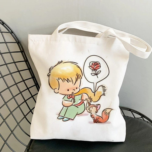 Mafalda The little Prince小王子印花帆布包卡通单肩手提购物袋