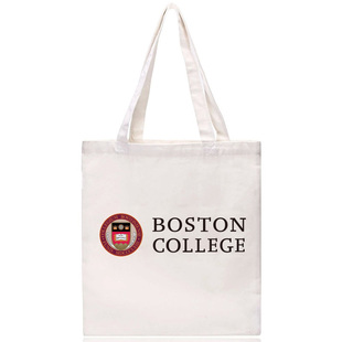 Boston College波士顿学院帆布袋简约环保购物袋单肩包有拉链装书