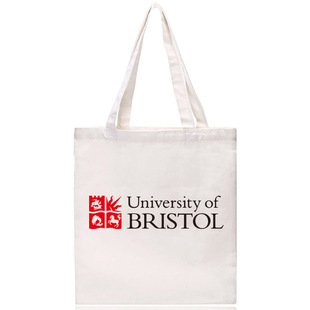 布里斯托大学纪念帆布袋 Bristol简约休闲印花环保单肩手提购物袋
