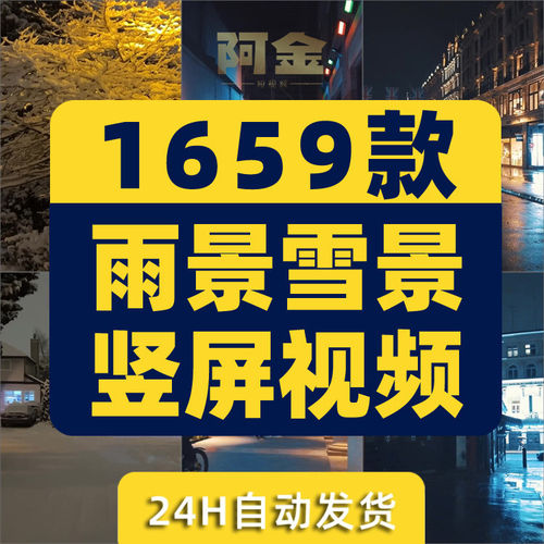 竖屏雨景雪景城市街道街道走拍下雨下雪风景素材高清治愈系短视频