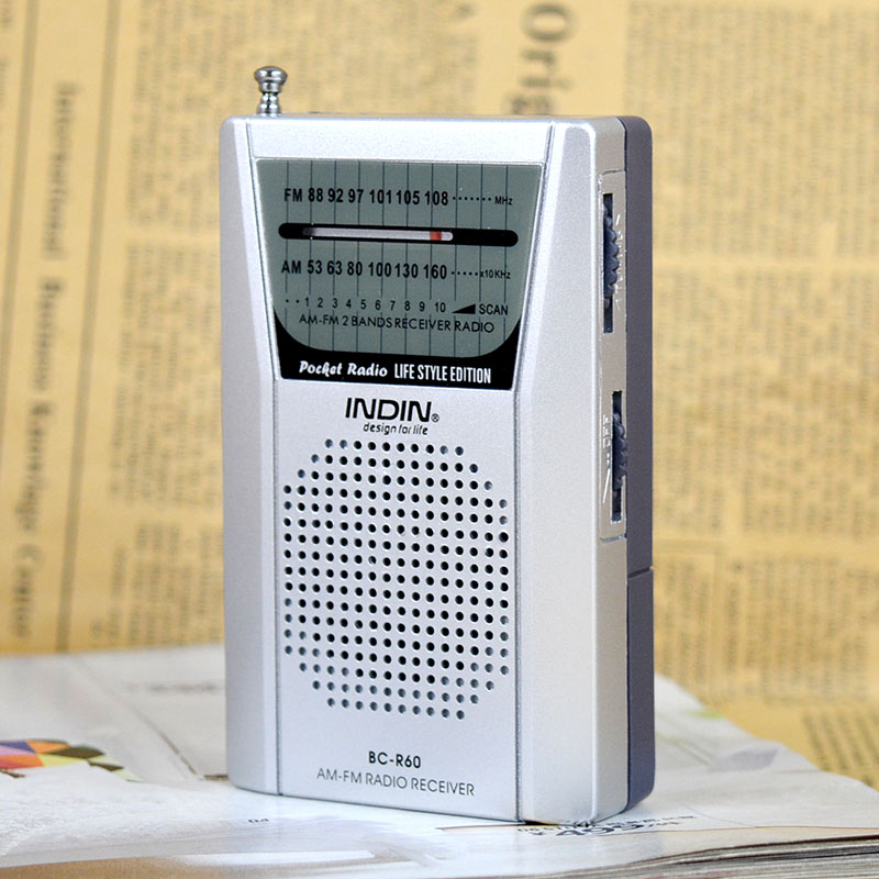 INDIN收音机小音箱便携迷你音响老款调频收音机复古老人播放器