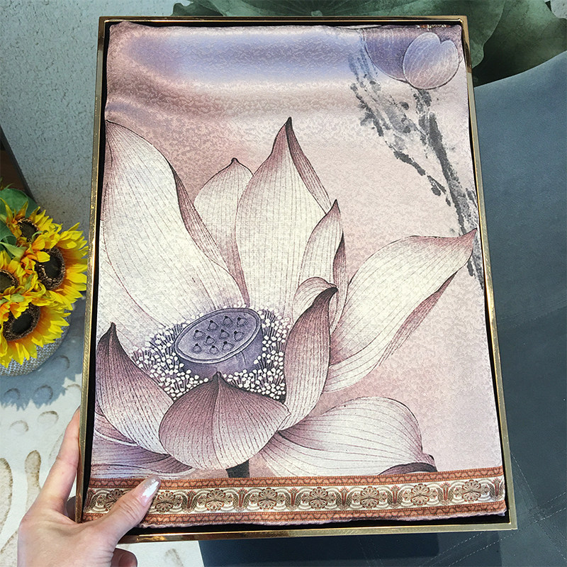 【荷风渔曲】雪花缎双面双色真丝大方巾高端送礼桑蚕丝围巾披肩女,服饰配件/皮带/帽子/围巾,围巾/丝巾/披肩,淘宝优惠券,粉丝福利购,淘宝优惠卷