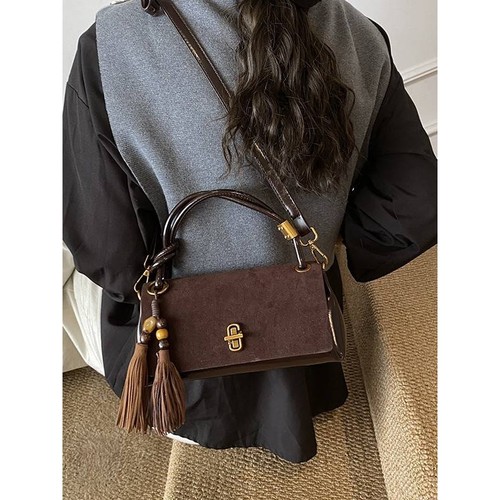 专柜品质手提小包包女2025新款韩版复古小众单肩斜挎包洋气通勤小