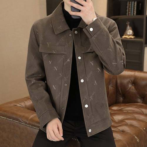 专柜品质男士翻领夹克男2025春秋季新款男士外套中年商务休闲时尚