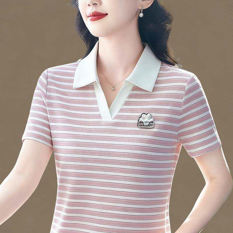 专柜品牌2026 新款女装短袖 POLO 衫女单 T 时尚休闲风舒适透气翻