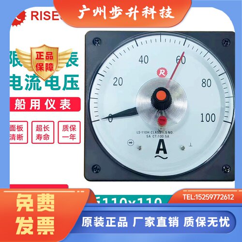 LS-110H上限图报警电流控制表船用仪表广角50A直流瑞升500V电压表