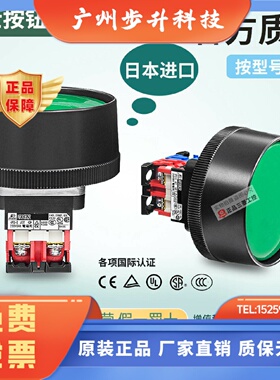 正品日本进口富士绿色平头AR30B2R按钮开关AR30B2R-11G/R/B