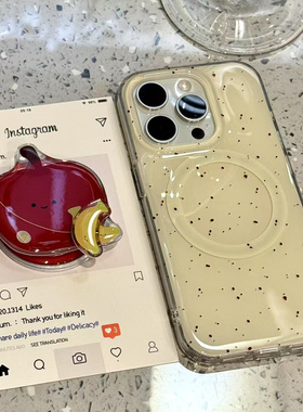 创意泼墨苹果香蕉转转适用iphone16promax苹果15pr手机壳14磁吸13