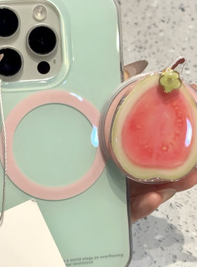 简约薄荷绿半颗芭乐适用iphone17promax手机壳苹果16pro磁吸14/13