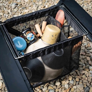 OWL CAMP户外便携式IGT沥水篮桌配件一单位篮折叠不锈钢收纳网袋