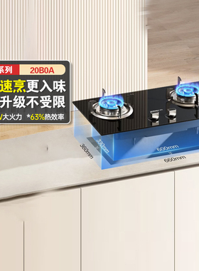 【新品】老板星辰系列20B0A天然气燃气灶家用双灶台猛火灶具官方