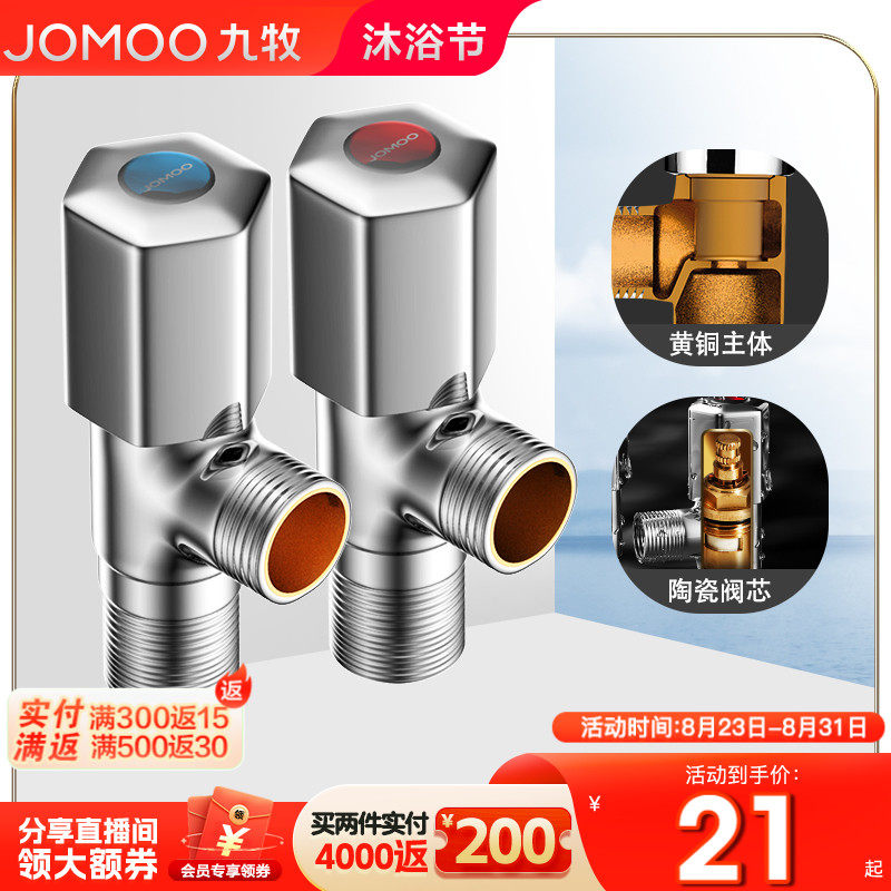 九牧卫浴角阀三角阀全铜冷热水阀门开关三通分水阀一进二出分水器属于什么档次？
