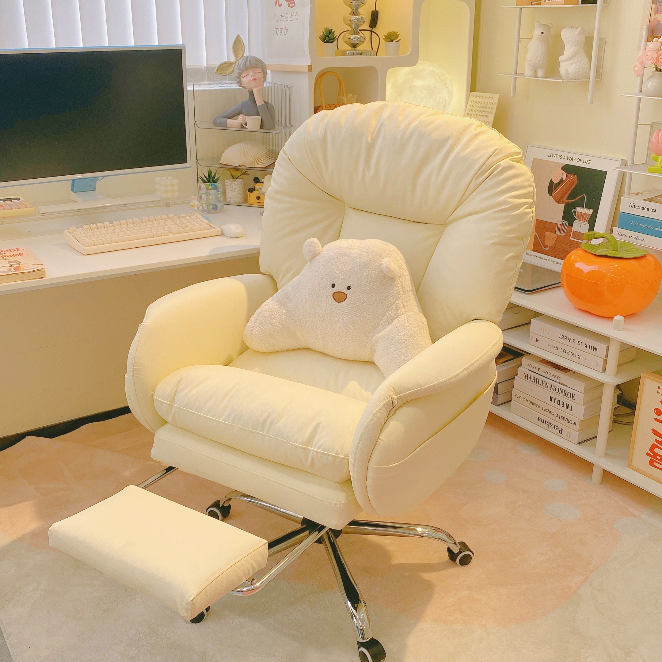 懒人电脑椅子舒服久坐家用电脑沙发椅卧室书桌椅靠背椅可躺办公椅