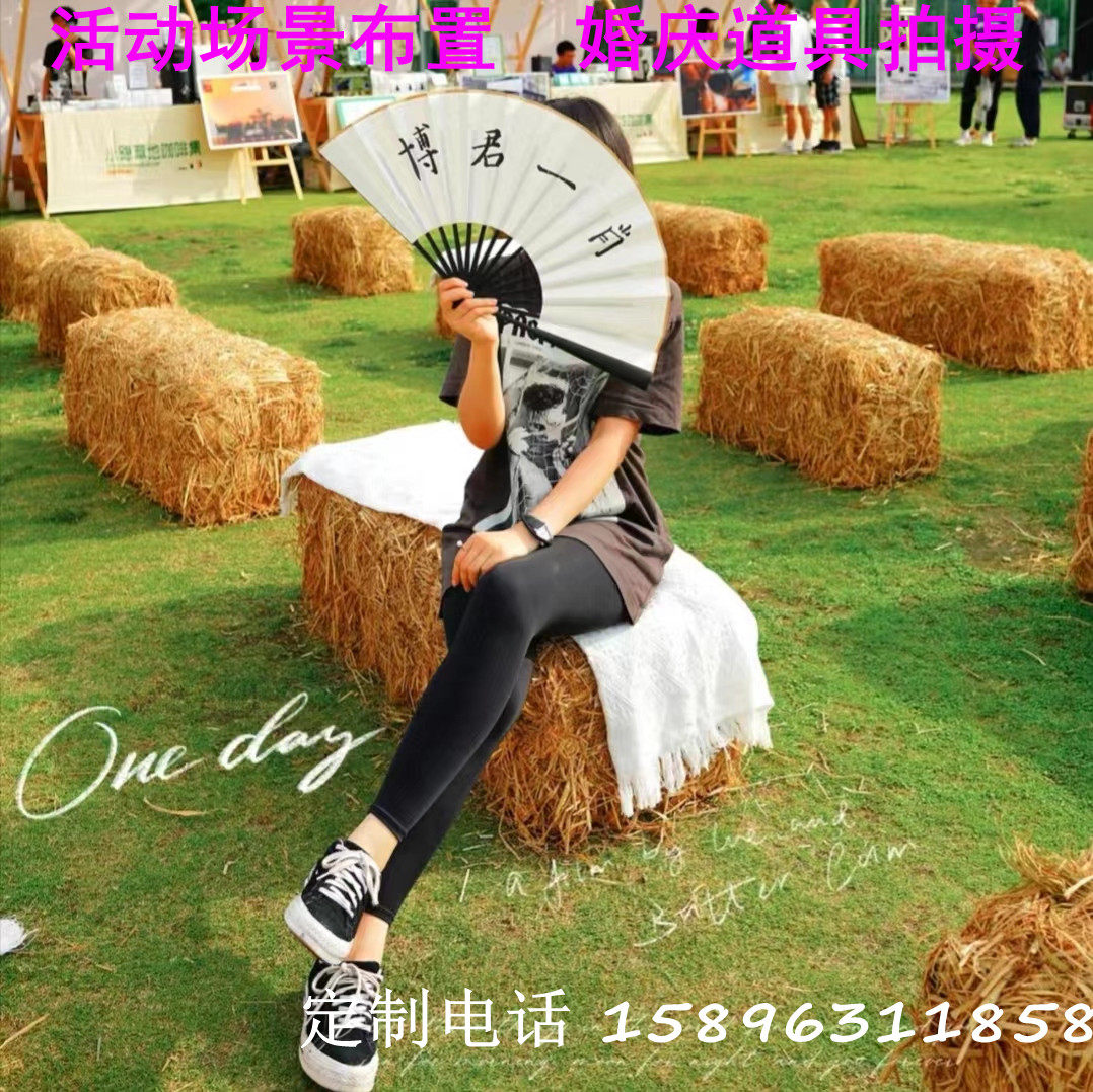 稻草垛子 农家乐稻草装饰 干稻