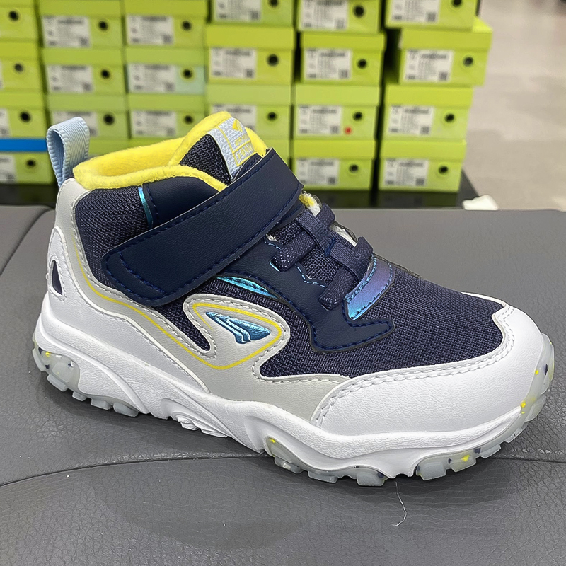 江博士专柜2022冬款男童网面高帮保暖加绒二阶段机能鞋B1402594A