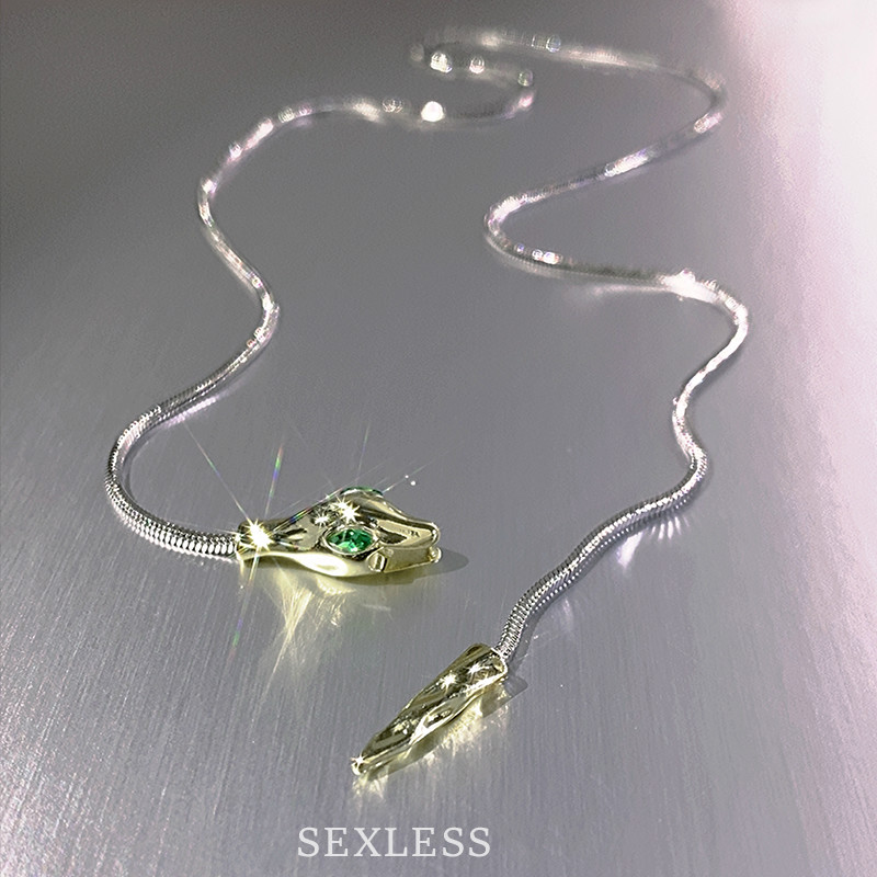 太勾人了！抽拉式灵蛇项链女生小众设计高级感锁骨链男款个性独特