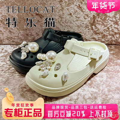 专柜正品特乐猫女鞋2025夏新款个圆头洞洞鞋;凉拖鞋TDB52L00701