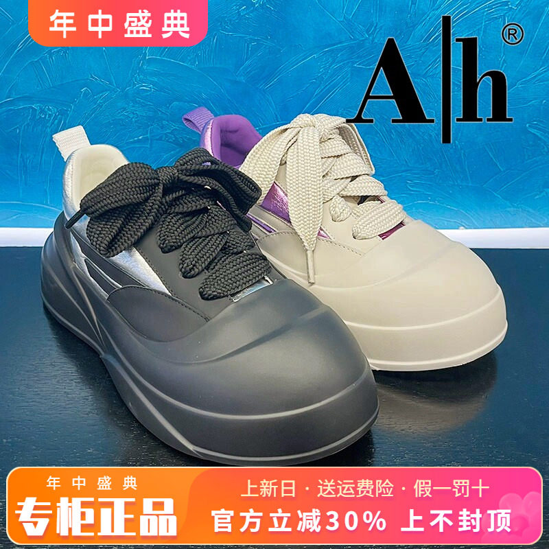休闲板鞋女鞋AH英伦风系带小皮鞋