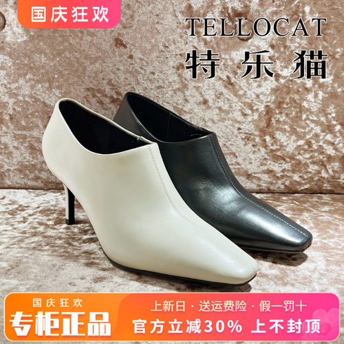 正品TELLOCAT特乐猫女鞋2026秋季方头细跟高跟单鞋TJH63S11501