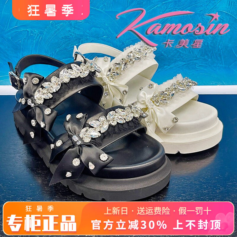 正品卡美星Ah女鞋热销夏季新款休闲厚底个性舒适凉鞋KNS42L96042