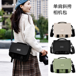 适用于佳能索尼富士尼康单反相机包男女单肩斜挎微单收纳摄影包