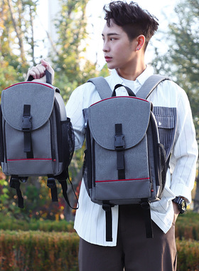 适用于佳能尼康索尼富士相机包小型单反背包男女双肩微单摄影包